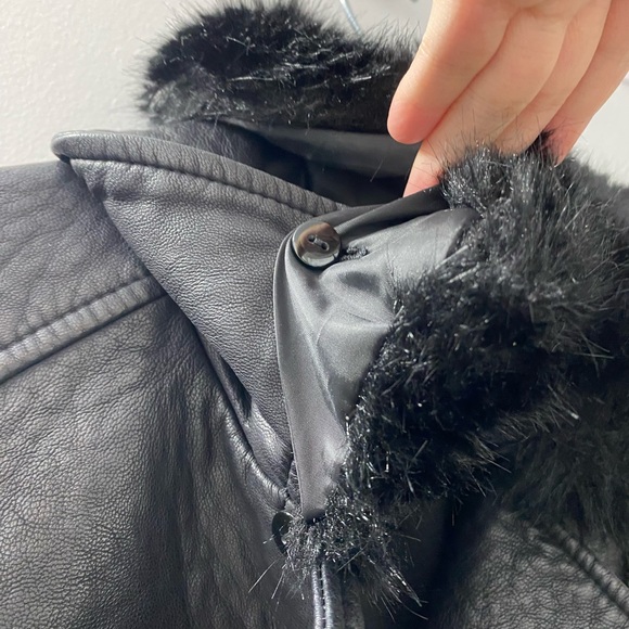 Moto jacket, detachable faux fur - Picture 3 of 4